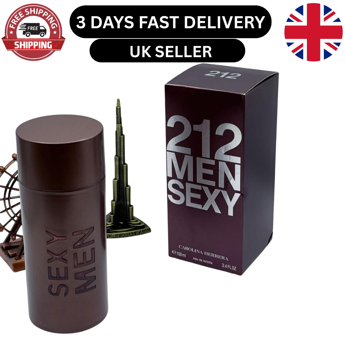 Carolina Herrera 212 Sexy Men Eau de Toilette 100ml for Men