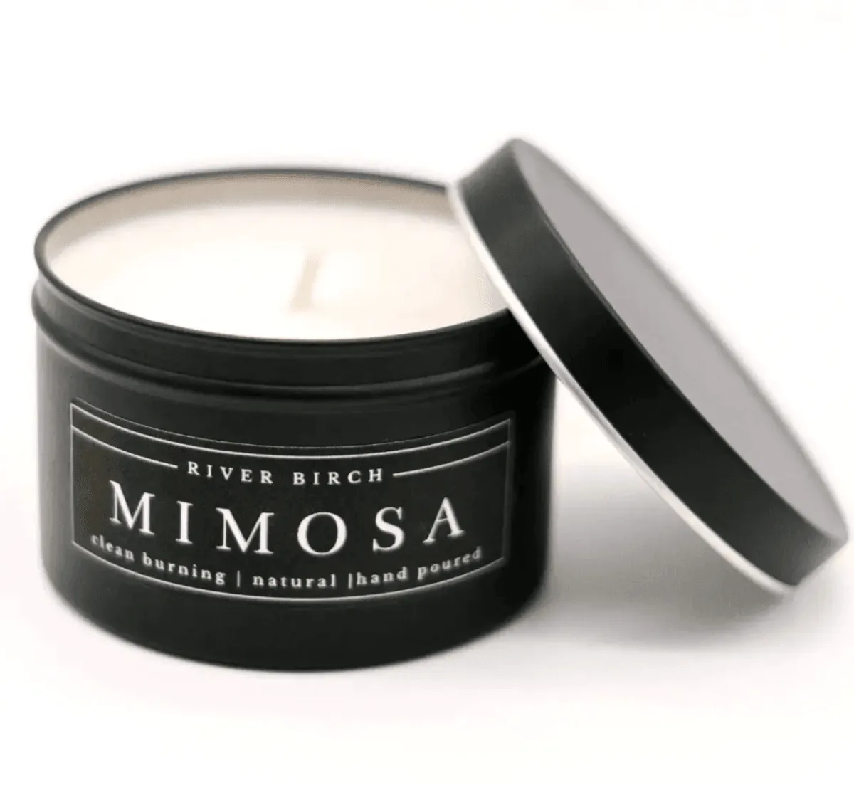 8oz Reusable Black Tin Candles