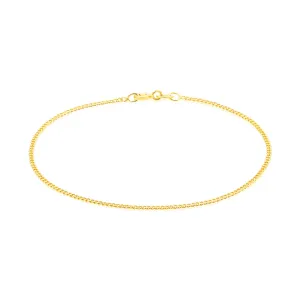 9ct Yellow Gold Silver Filled 19cm 40g Curb Bracelet