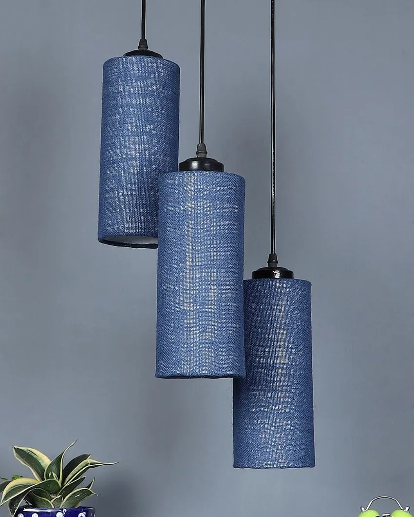 Alberio Jute Cylindrical Cluster Hanging Lamp