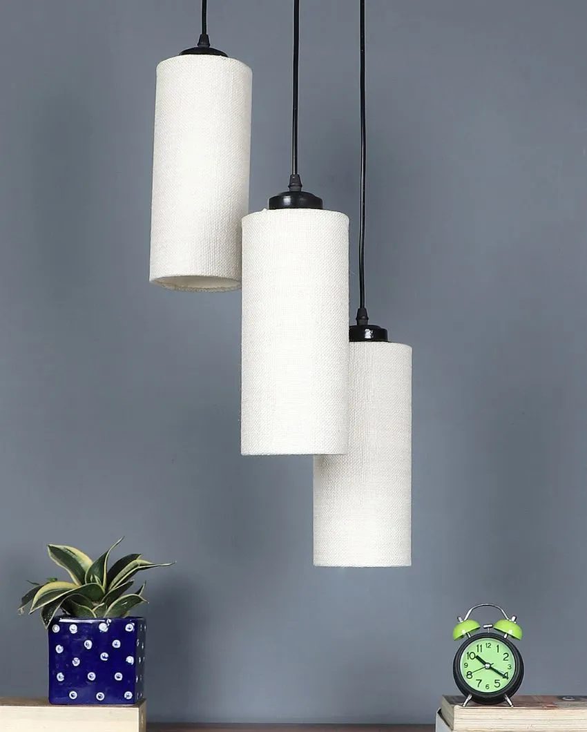 Alberio Jute Cylindrical Cluster Hanging Lamp