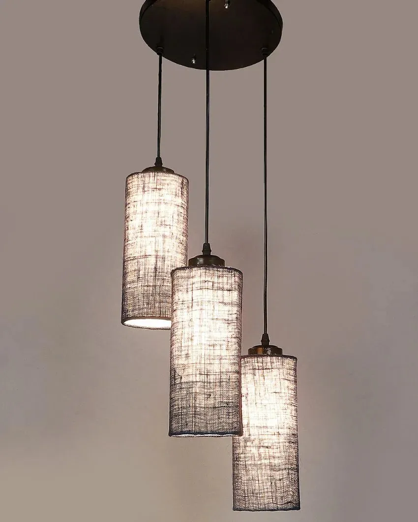 Alberio Jute Cylindrical Cluster Hanging Lamp