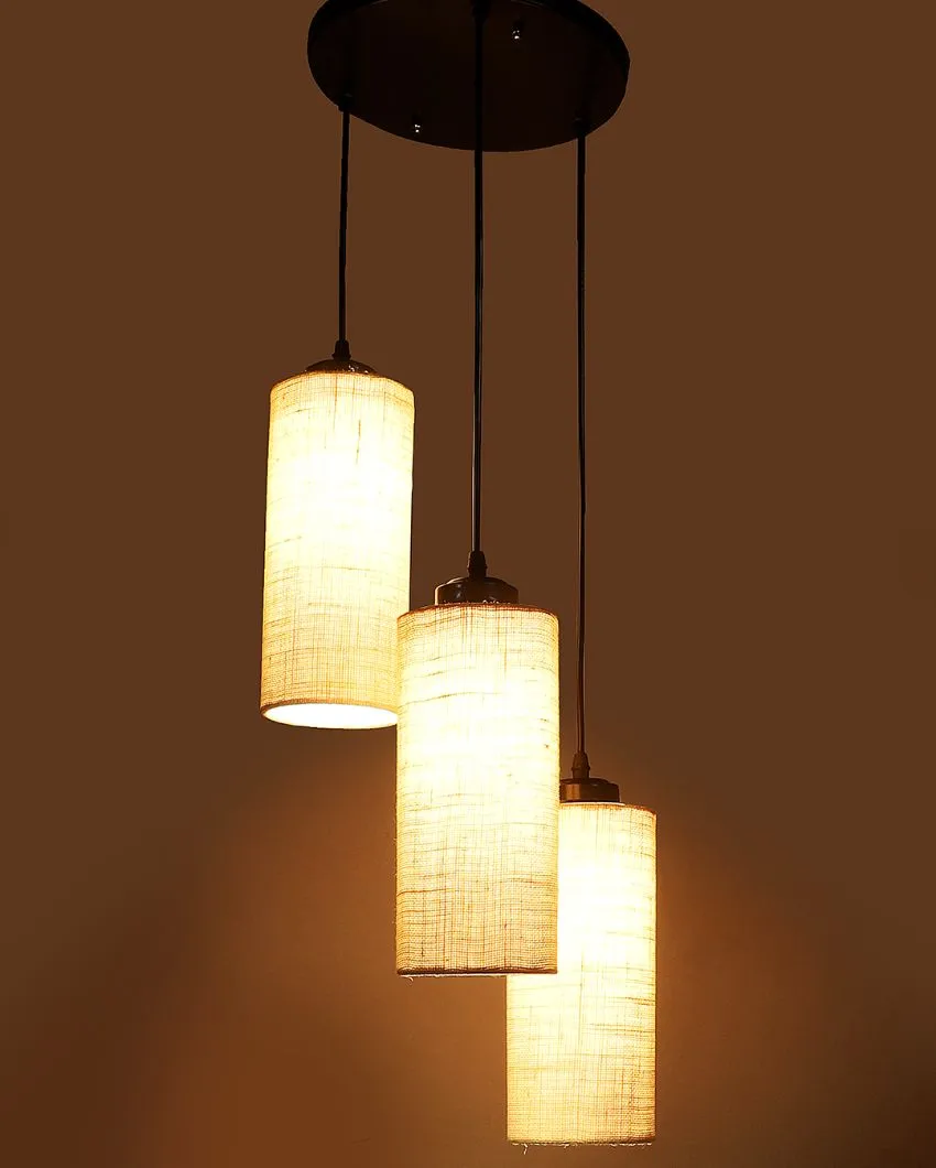 Alberio Jute Cylindrical Cluster Hanging Lamp