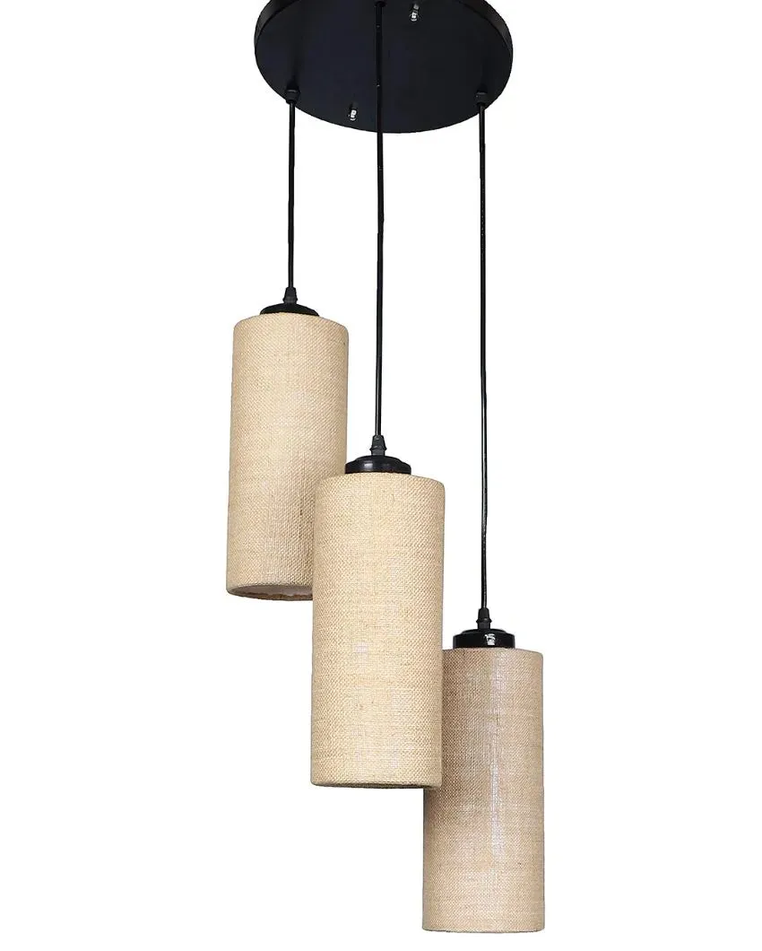 Alberio Jute Cylindrical Cluster Hanging Lamp