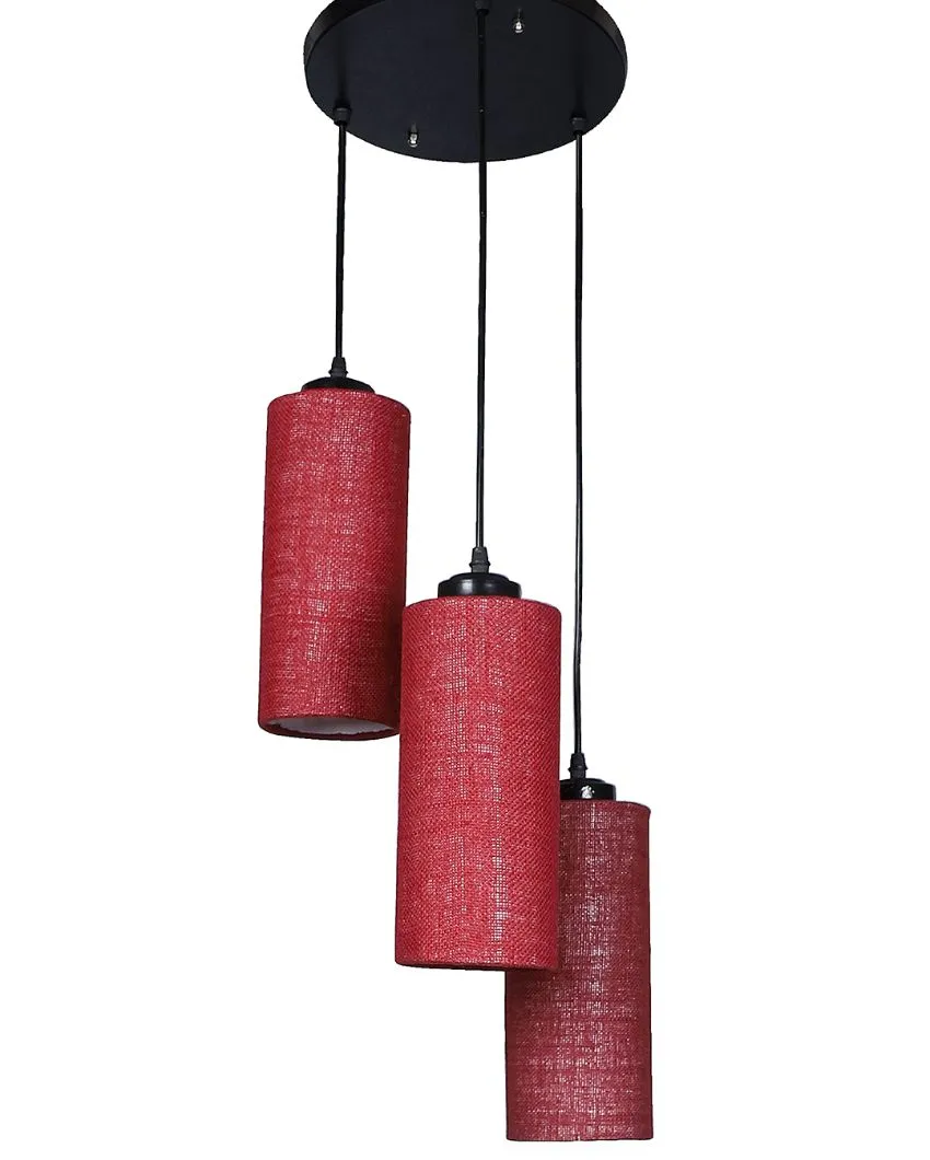 Alberio Jute Cylindrical Cluster Hanging Lamp