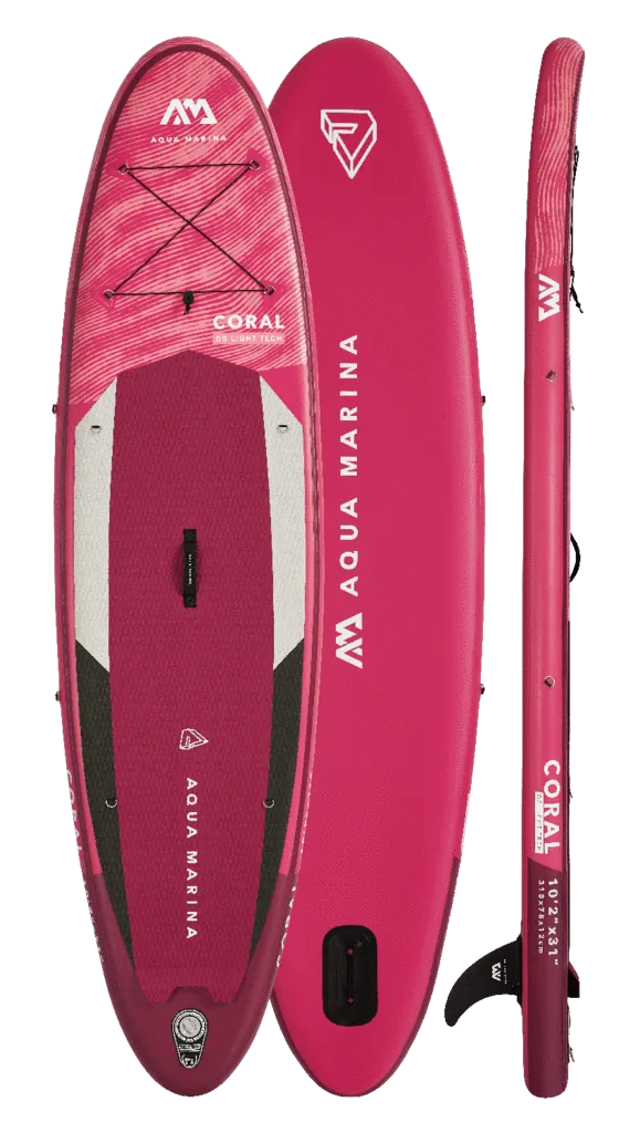 Aqua Marina 10’2” Coral 2021 Inflatable Paddle Board All-Around Advanced SUP