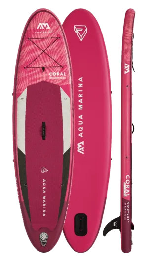 Aqua Marina 10’2” Coral 2021 Inflatable Paddle Board All-Around Advanced SUP