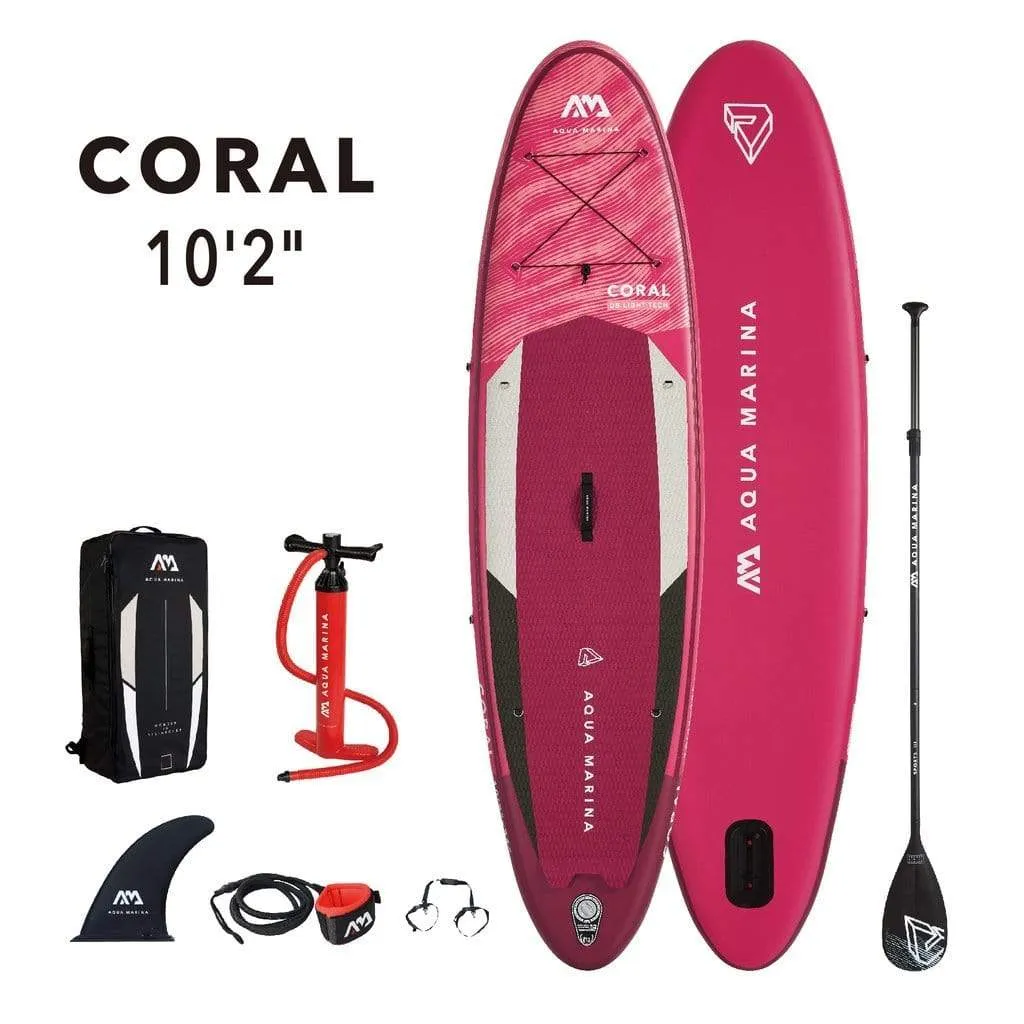 Aqua Marina 10’2” Coral 2021 Inflatable Paddle Board All-Around Advanced SUP