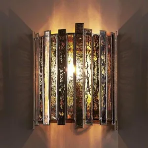 Art Deco Antiqued Mirror Sconce