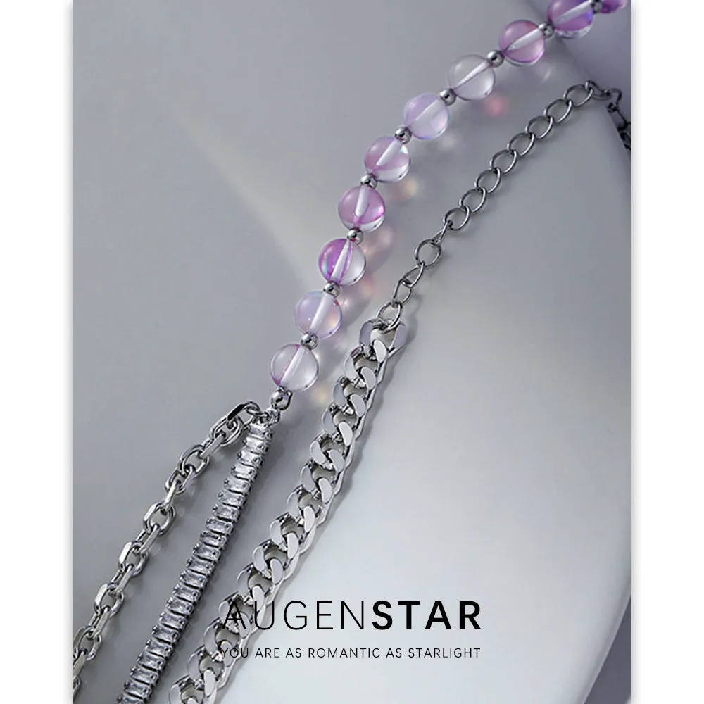 ASR | Gradient Purple Beaded Star Necklace