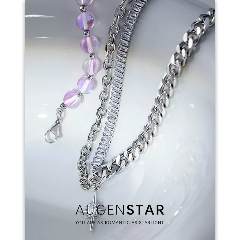 ASR | Gradient Purple Beaded Star Necklace