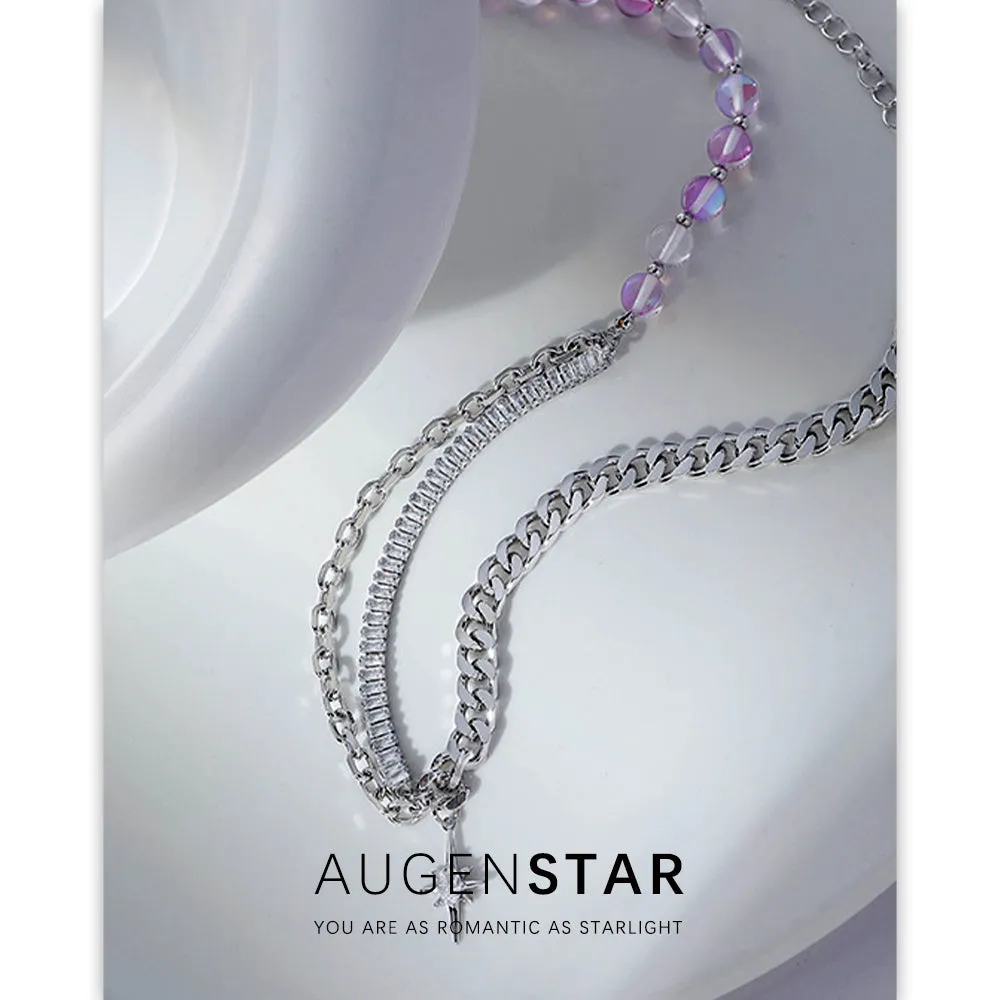 ASR | Gradient Purple Beaded Star Necklace