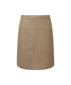 Beauly Tweed Skirt - Houndstooth Tweed