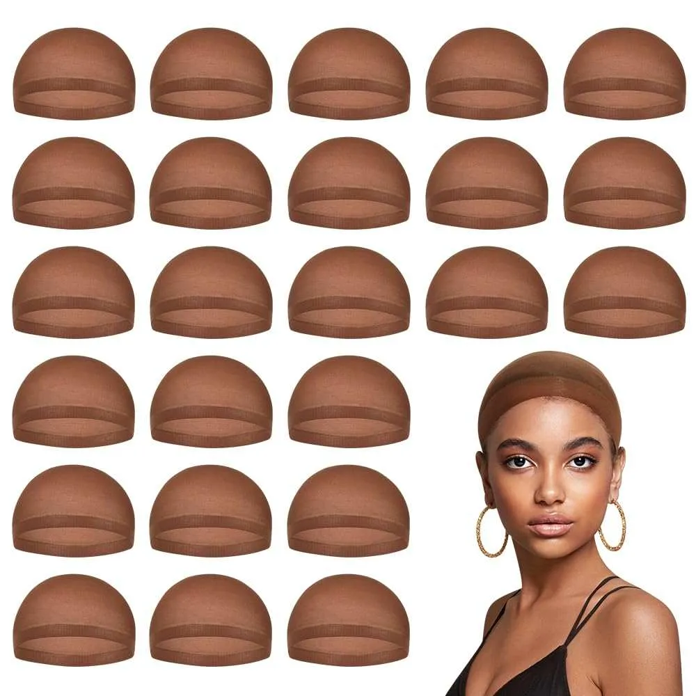 Black Wig Caps for Women 24 Pieces