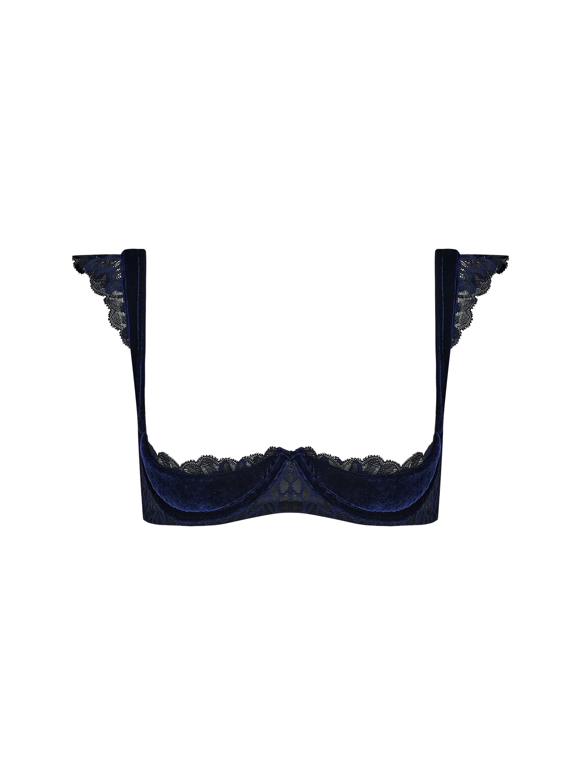 Coco de Mer Azzurra Quarter Cup Bra in Sapphire