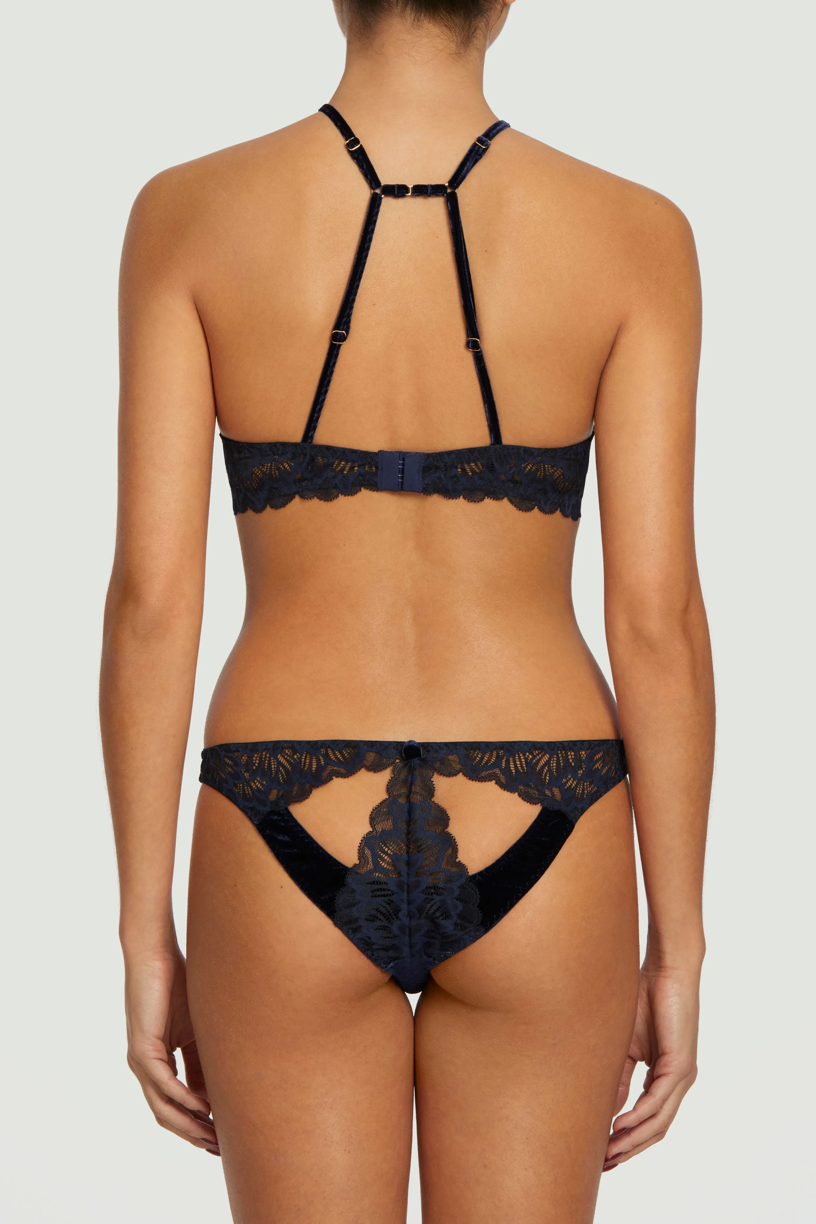 Coco de Mer Azzurra Spanking Knicker in Sapphire