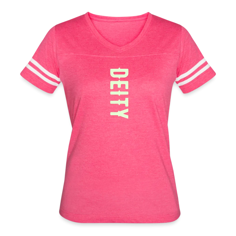 Deity Glow in The Dark Print Women’s Vintage Sports T-Shirt