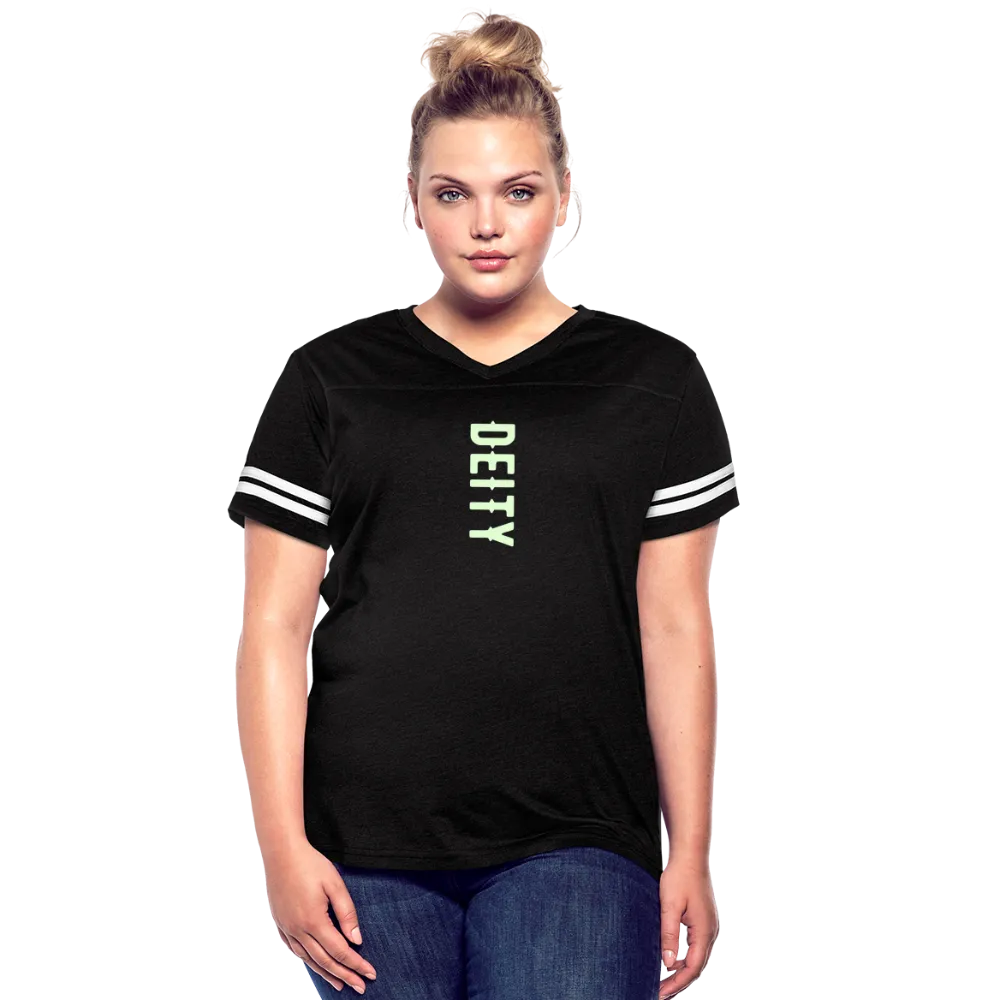 Deity Glow in The Dark Print Women’s Vintage Sports T-Shirt