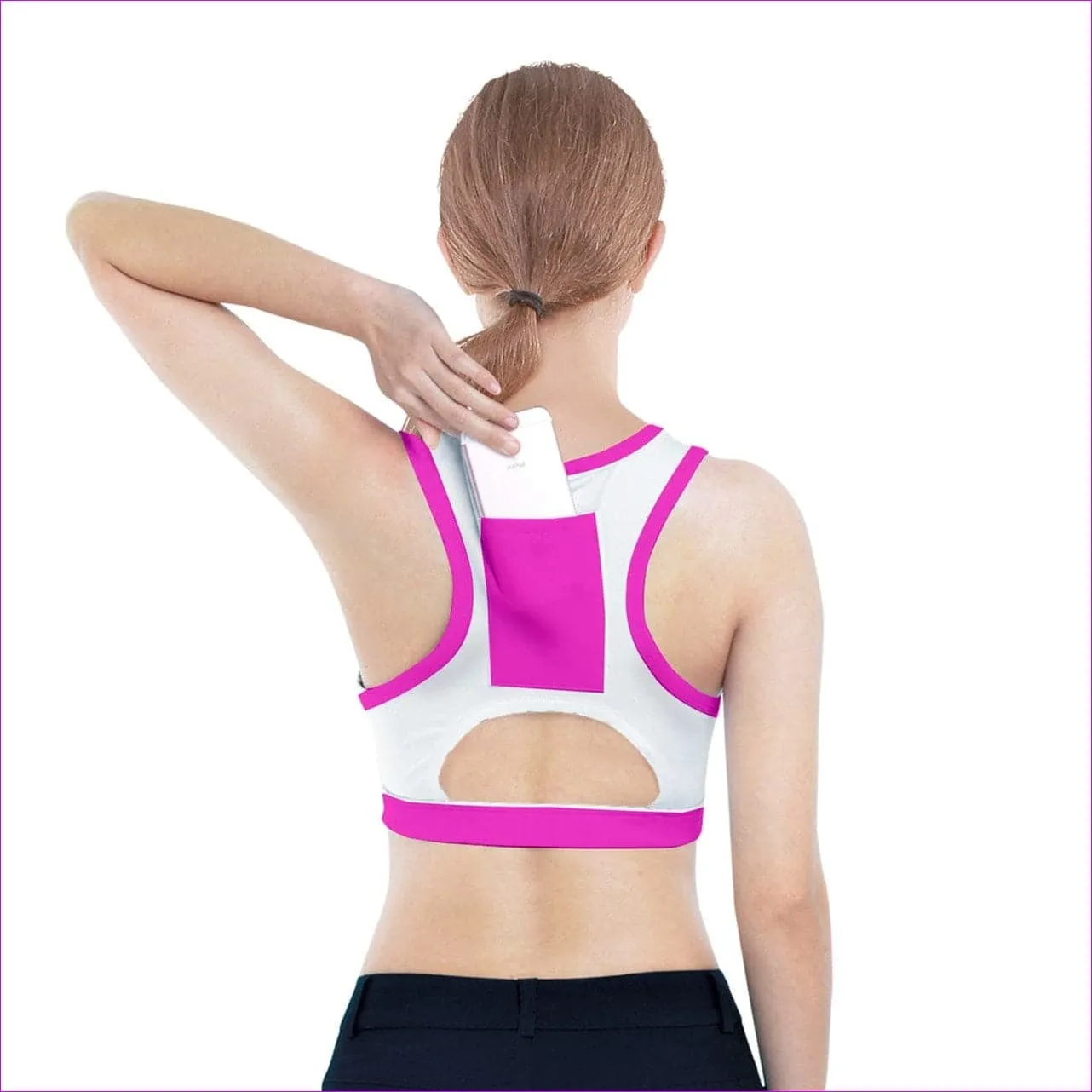 Deity Sports Bra With Pocket - Pink