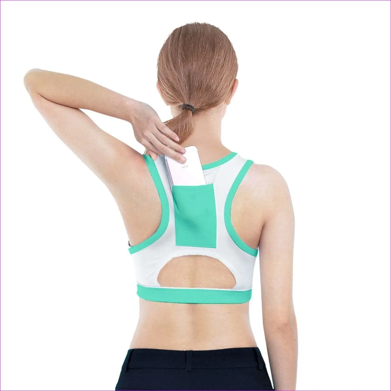 Deity Sports Bra With Pocket - Turquoise