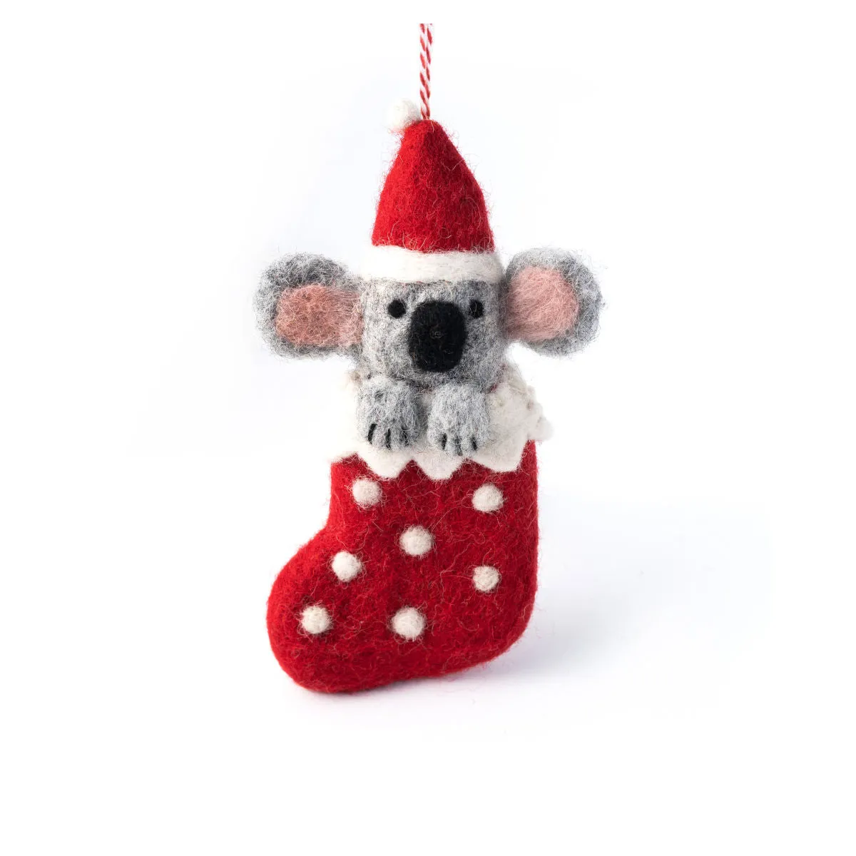 Felt Koala Stocking Christmas Ornament