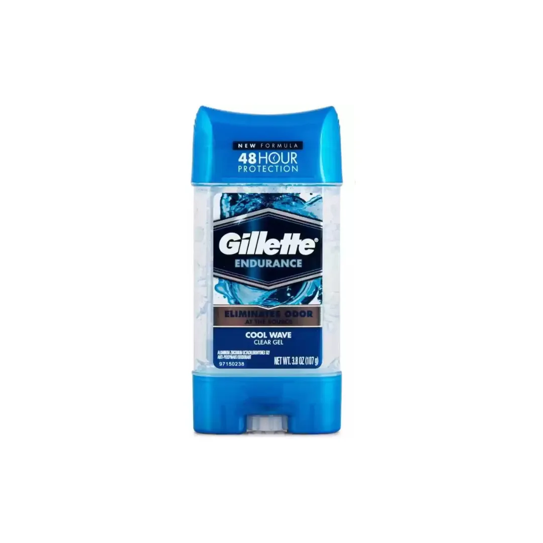 Gillette Arctic Endurance Cool Wave Antiperspirant Clear Gel 107g – Long-Lasting Men's Antiperspirant for All-Day Freshness and Sweat Protection