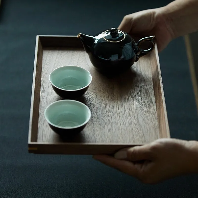 Gohobi Walnut Wooden Serving Tray