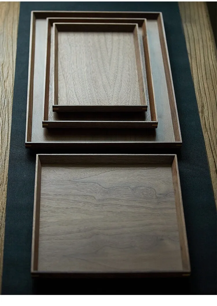 Gohobi Walnut Wooden Serving Tray