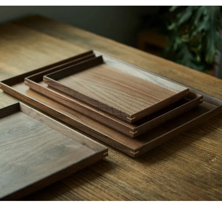 Gohobi Walnut Wooden Serving Tray