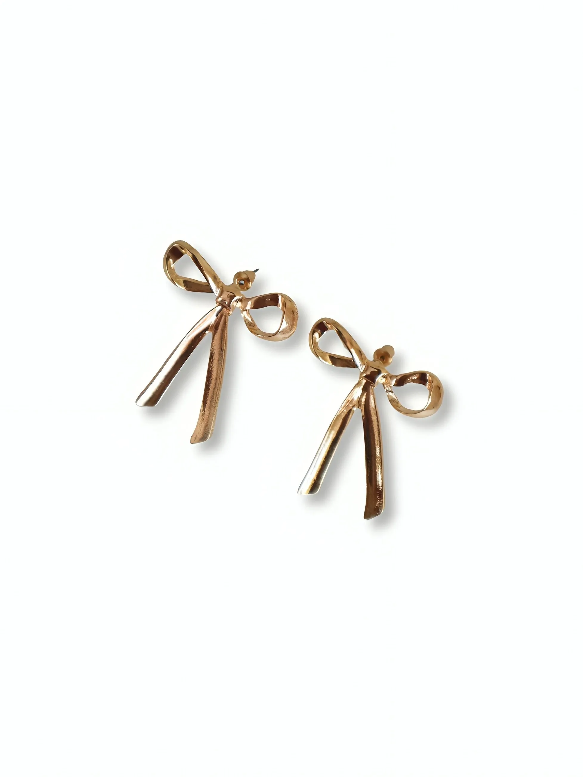 Gold Ribbon Earrings