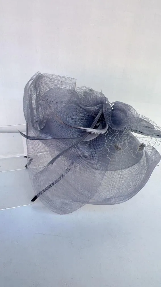 Grey Fascinator