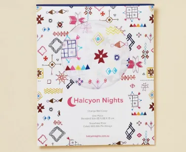 Halcyon Nights - Change Mat Cover or Bassinet Sheet - Snowflake