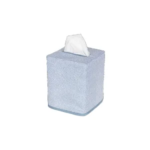 Jasper Tissue Box Cover in Hazy Blue by Matouk