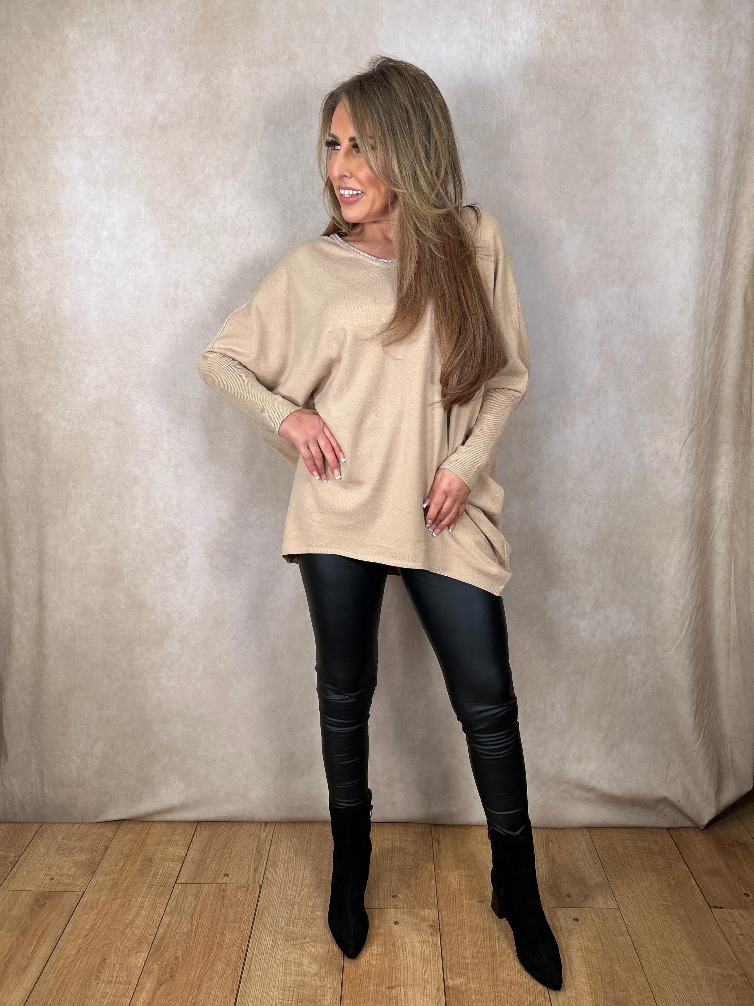 Joanne Beaded Neck Jumper