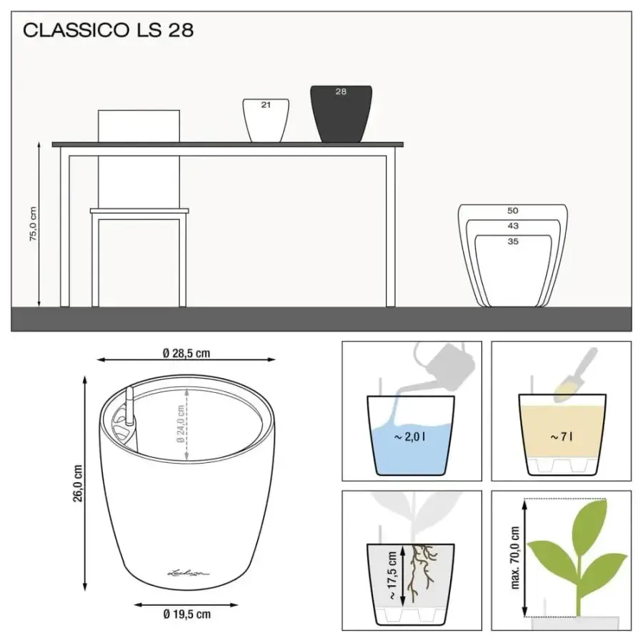 Lechuza CLASSICO LS 28 Premium