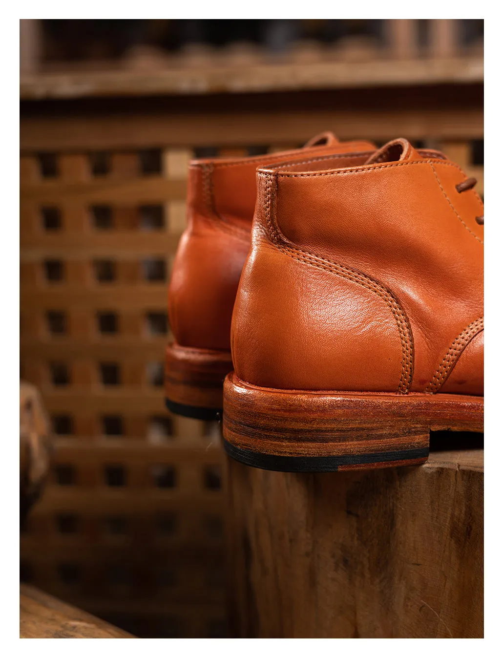 Men's Leather Brogue Derby Boots