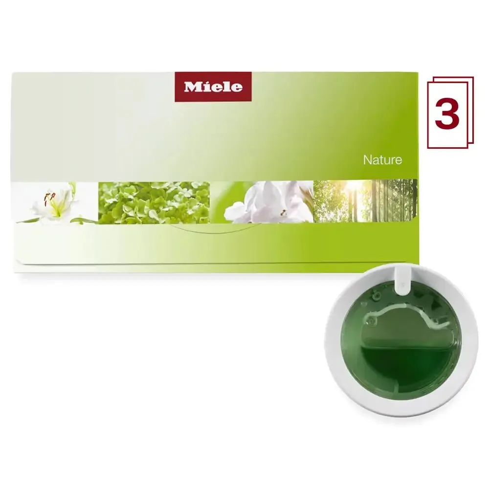 Miele 11614620 FAN451L Set of 3 x Nature Fragrance Flacon for Miele Tumble Dryers and the Laundry Cabinet with FragranceDos