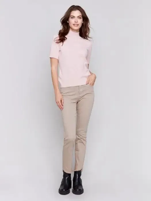 Mock Neck Basic Top