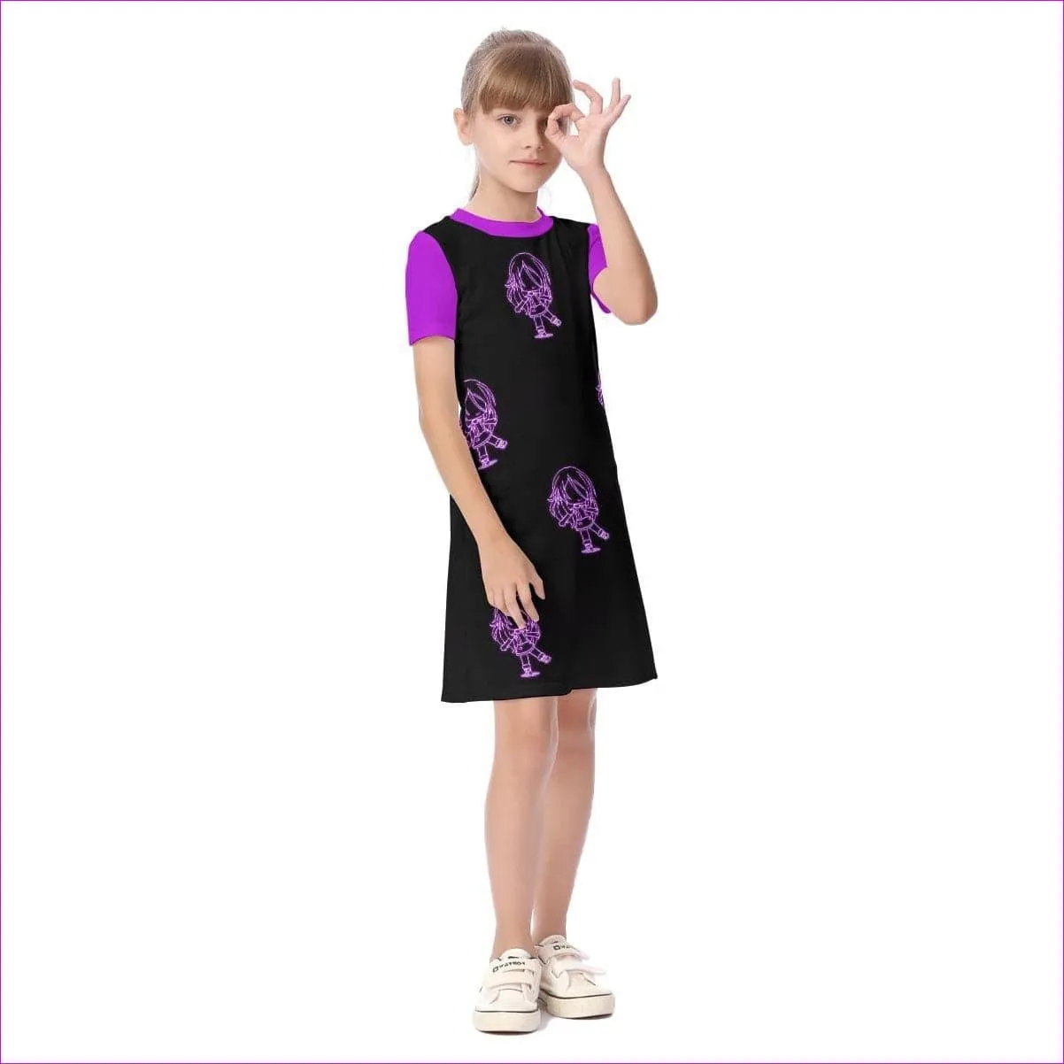 Neon Girl Kids Short Sleeve Dress