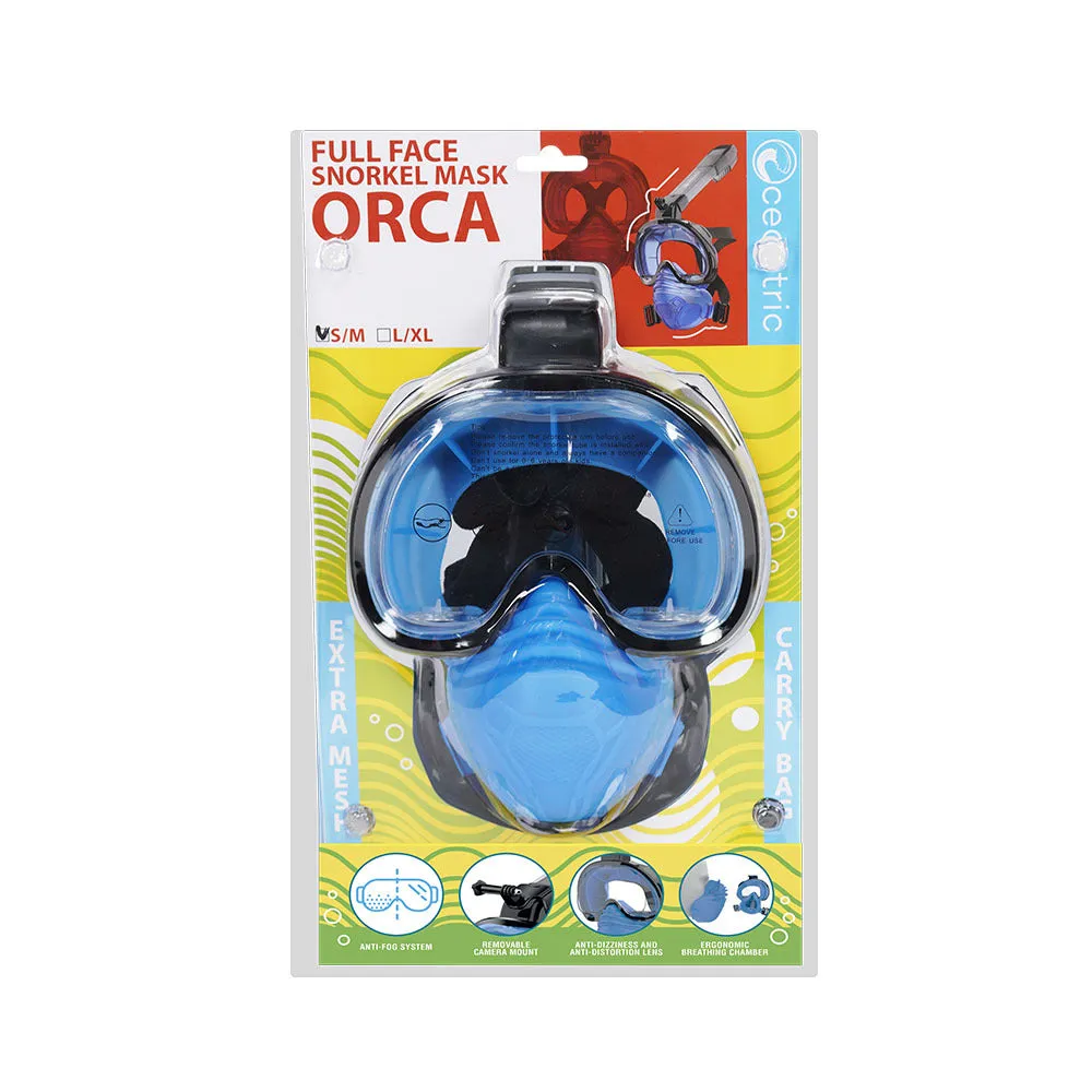 Oceantric Adult Premium Full Face Snorkeling Mask - Orca