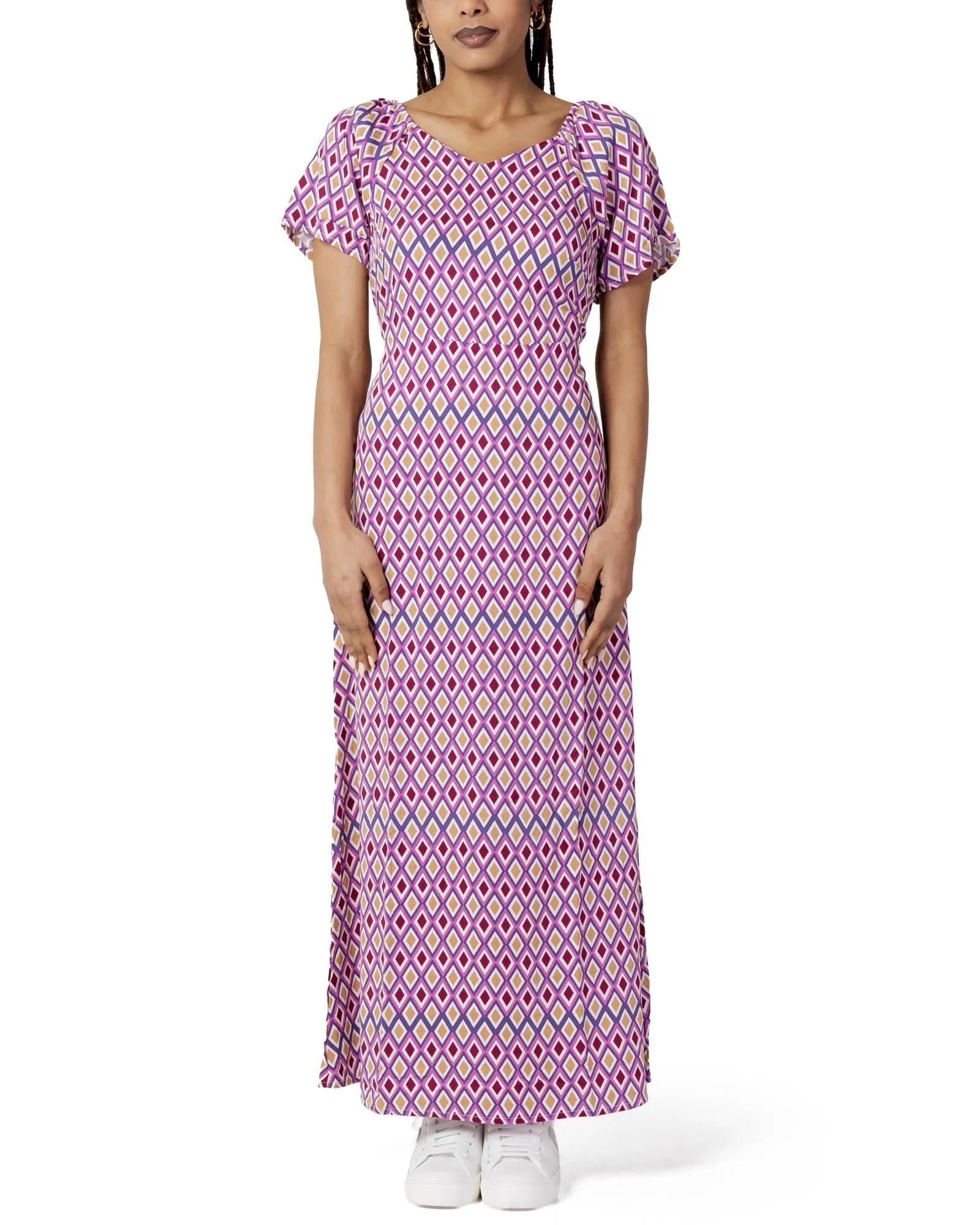 Only Diamond Print Midi Dress