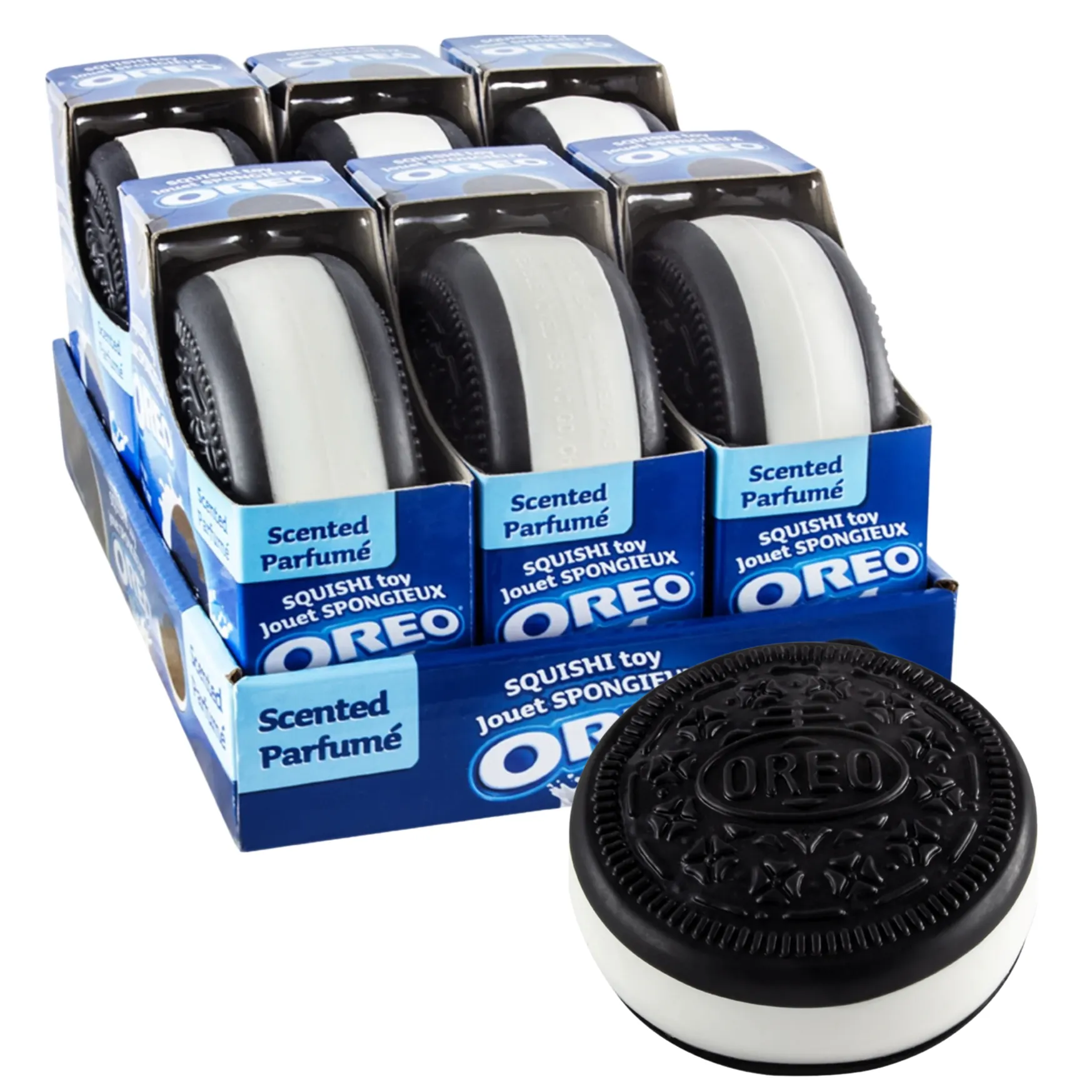 Classic Oreo Cookie Squishy Toy - Soft and Squeezeable Stress Relief Stress Ball - Fun Collectible Gift for All Ages