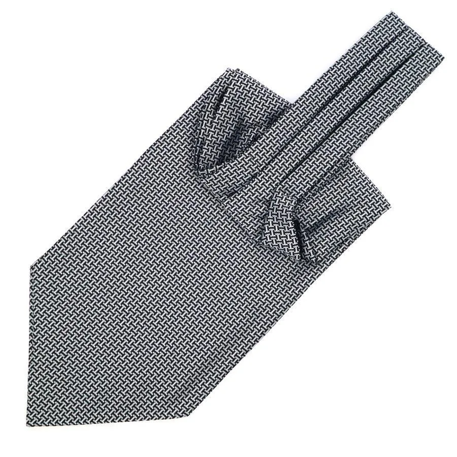 Stylish Solid Ascot Tie with Pattern Design