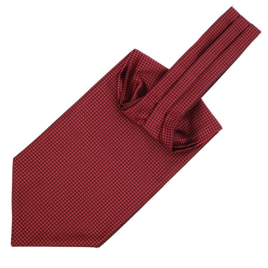 Stylish Solid Ascot Tie with Pattern Design