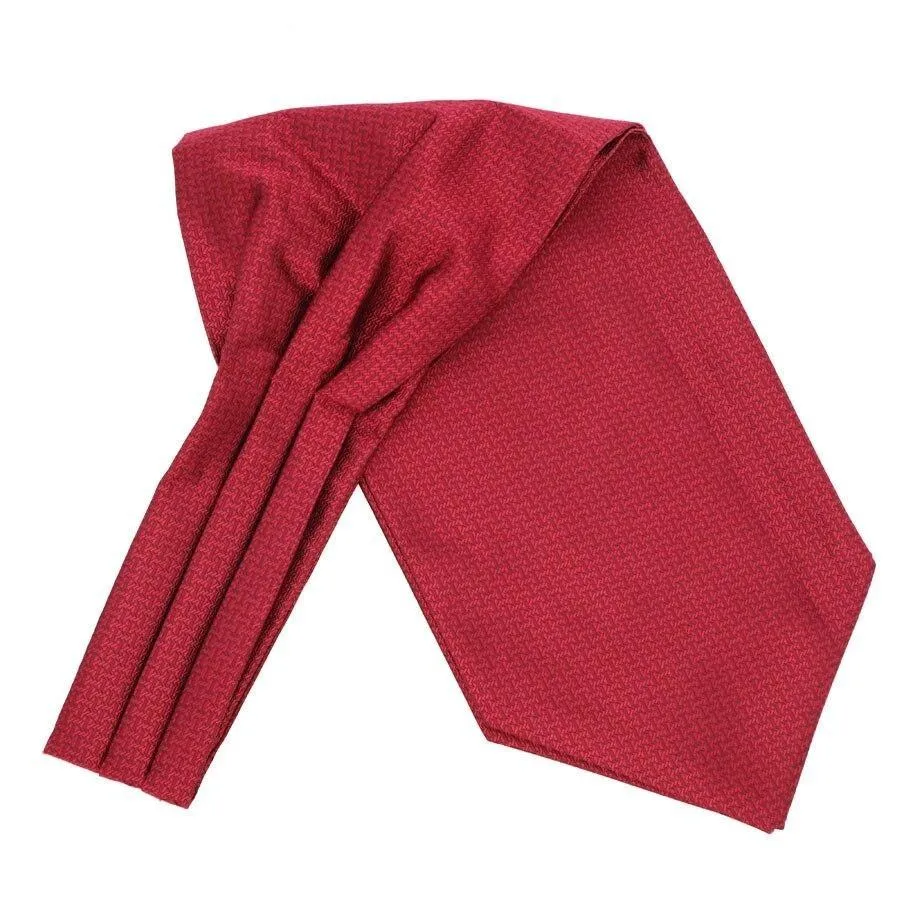 Stylish Solid Ascot Tie with Pattern Design