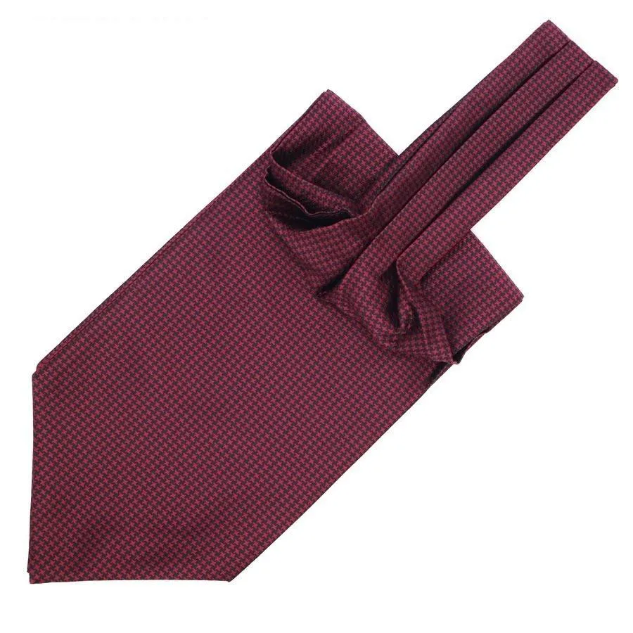 Stylish Solid Ascot Tie with Pattern Design