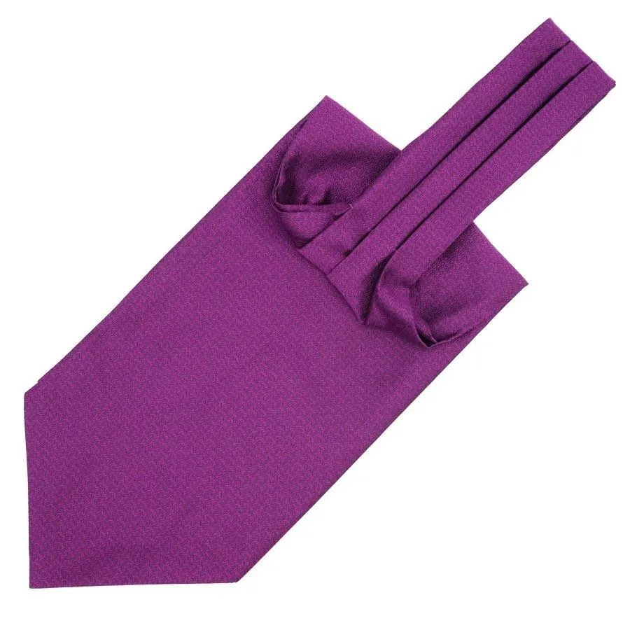 Stylish Solid Ascot Tie with Pattern Design