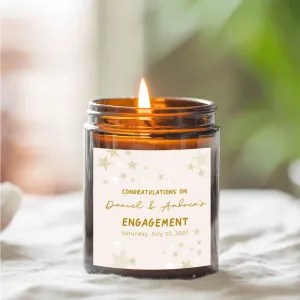 Personalised Engagement Stars Candle