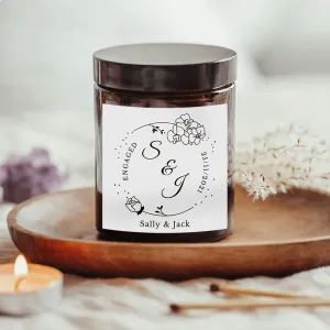 Personalised Initials Engagement Candle