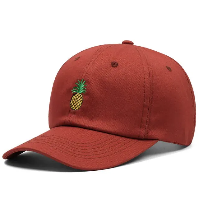 Pineapple Embroidery Dad Hat